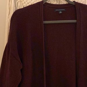 AE Maroon 3/4 Sleeve Knit Sweater